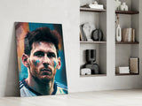 Messi Glass Wall Art || Designer's Collection