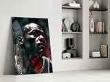 Michael Jordan Glass Wall Art || Designer's Collection