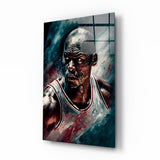 Michael Jordan Glass Wall Art || Designer's Collection