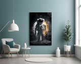 Astronaut  Glass Wall Art || Designer's Collection