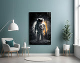 Astronaut  Glass Wall Art || Designer's Collection