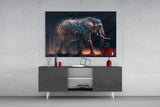 Glory of an Elephant Glass Wall Art || Designer's Collection