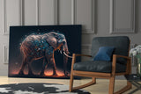 Glory of an Elephant Glass Wall Art || Designer's Collection