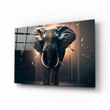 Glory of an Elephant Glass Wall Art  || Designer Collection