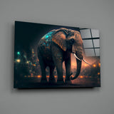 Glory of an Elephant Glass Wall Art || Designer's Collection