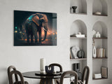 Glory of an Elephant Glass Wall Art || Designer's Collection