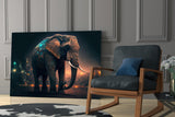 Glory of an Elephant Glass Wall Art || Designer's Collection