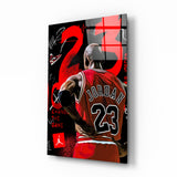 Micheal Jordan Glass Wall Art || Designers Collection