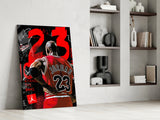 Micheal Jordan Glass Wall Art || Designers Collection