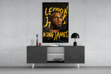 Lebron James, King Glass Wall Art || Designers Collection