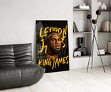 Lebron James, King Glass Wall Art || Designers Collection