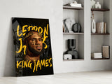 Lebron James, King Glass Wall Art || Designers Collection