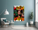 Frida Kahlo Glass Wall Art || Designers Collection