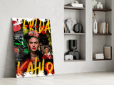 Frida Kahlo Glass Wall Art || Designers Collection