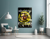 Kurt Cobain Glass Wall Art || Designers Collection