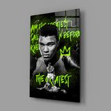 Muhammad Ali , The Greatest Glass Wall Art || Designers Collection