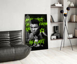 Muhammad Ali , The Greatest Glass Wall Art || Designers Collection