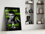 Muhammad Ali , The Greatest Glass Wall Art || Designers Collection