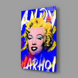 Andy Warhol and Marilyn Monroe Glass Wall Art || Designers Collection