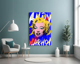 Andy Warhol and Marilyn Monroe Glass Wall Art || Designers Collection