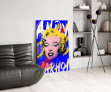 Andy Warhol and Marilyn Monroe Glass Wall Art || Designers Collection