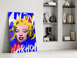 Andy Warhol and Marilyn Monroe Glass Wall Art || Designers Collection