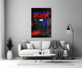 Style of Jean-Michel Basquiat Glass Wall Art || Designers Collection