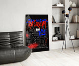 Style of Jean-Michel Basquiat Glass Wall Art || Designers Collection