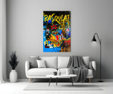 Style of Jean-Michel Basquiat Glass Wall Art || Designers Collection