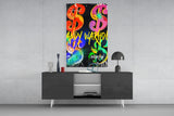 Andy Warhol and Dollar Glass Wall Art || Designers Collection