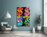 Andy Warhol and Dollar Glass Wall Art || Designers Collection