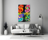 Andy Warhol and Dollar Glass Wall Art || Designers Collection