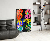 Andy Warhol and Dollar Glass Wall Art || Designers Collection