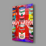 Andy Warhol and Cans Glass Wall Art || Designers Collection