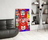 Andy Warhol and Cans Glass Wall Art || Designers Collection