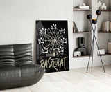 Banksy Basquiat Glass Wall Art || Designers Collection