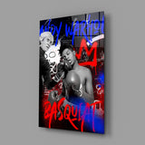 Andy Warhol vs Jean-Michel Basquiat Glass Wall Art || Designers Collection