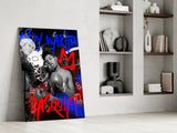 Andy Warhol vs Jean-Michel Basquiat Glass Wall Art || Designers Collection