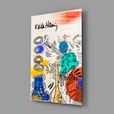 Style of Keith Haring Glass Wall Art || Designers Collection