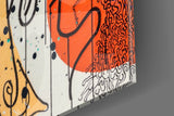 Style of Keith Haring Glass Wall Art || Designers Collection