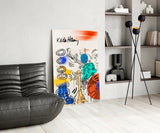 Style of Keith Haring Glass Wall Art || Designers Collection