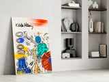 Style of Keith Haring Glass Wall Art || Designers Collection