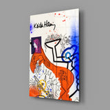 Style of Keith Haring Glass Wall Art || Designers Collection