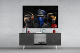 3 Wise Monkeys Glass Wall Art || Designers Collection