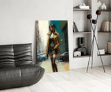 Pose Womenly Glass Wall Art || Designers Collection