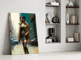 Pose Womenly Glass Wall Art || Designers Collection