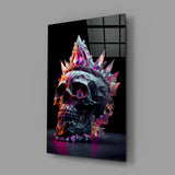 Diamond Skull Glass Wall Art || Designers Collection