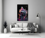 Diamond Skull Glass Wall Art || Designers Collection