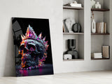 Diamond Skull Glass Wall Art || Designers Collection