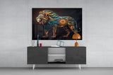 Lion Glass Wall Art || Designers Collection